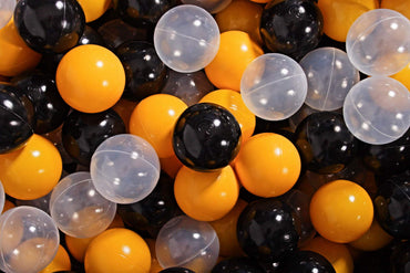 Ballenbak ballen set - Geel, Zwart, Transparant